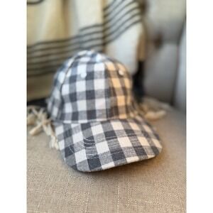 Cocus Pocus Women's Plaid Flannel Hat Adjustable Grey White New